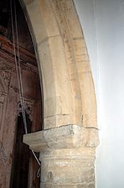 Eastern respond and arch of the south arcade August 2011